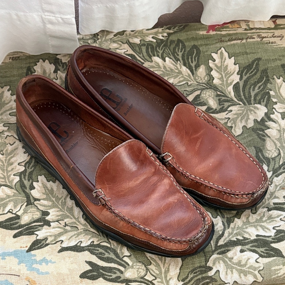 Allen Edmonds Men's Brown Leather Boulder Loafers